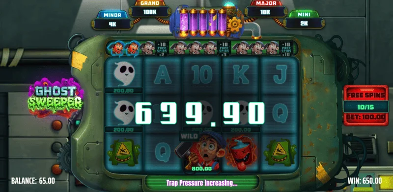 Ghost Sweeper – großer Gewinn in Freispielrunde mit Multiplikator